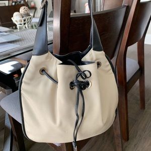 Gucci Canvas & Leather Drawstring Hobo